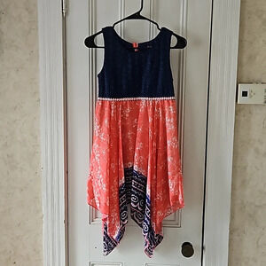 Lilt Girls 12 Lace Floral Boho Dress